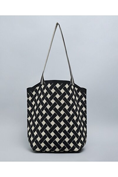 R&B Black Women's Patterned Shoulder Bag