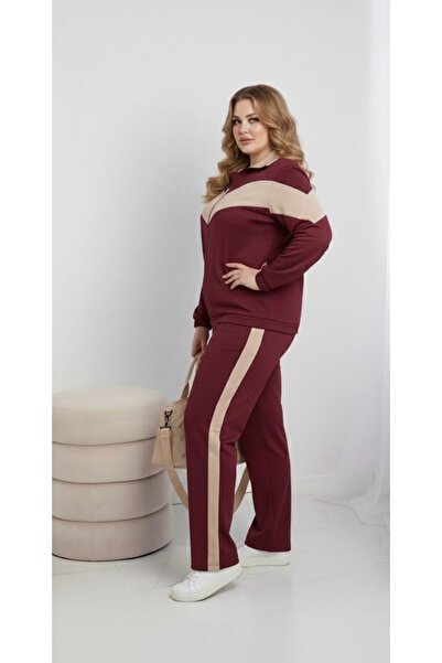 Koza Butik Дамски комплект спортен екип с дълъг ръкав, цип и яка 8216-26
