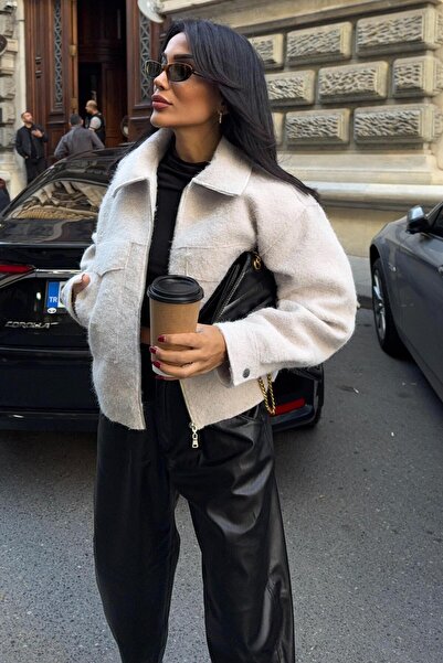 Lijuri Trucker Collar Premium Cashmere Jacket 6134