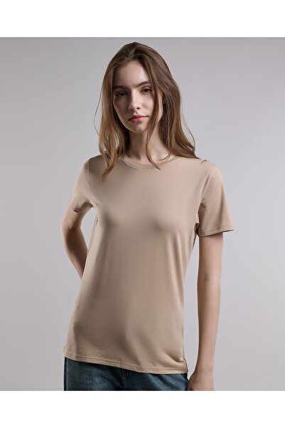 R&B تي شيرت سادة برقبة دائرية وأكمام قصيرة