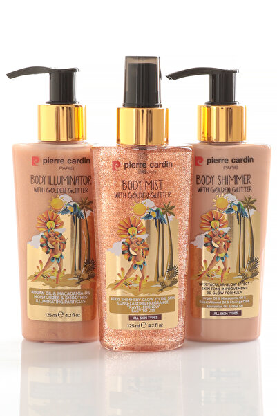 Pierre Cardin Body Shimmer With - Body Illuminator With - Body Mist With Gold...