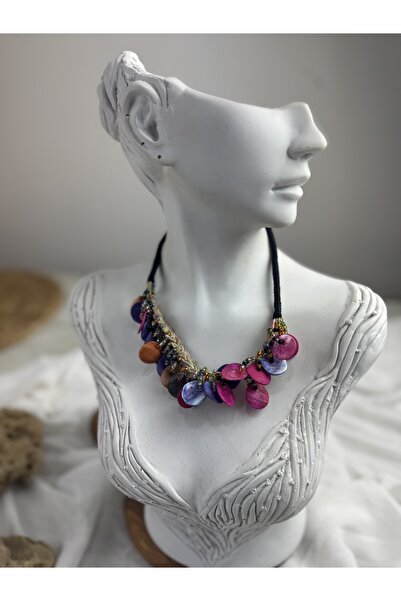 SEDEF TAKI kabuklu renkli kolye