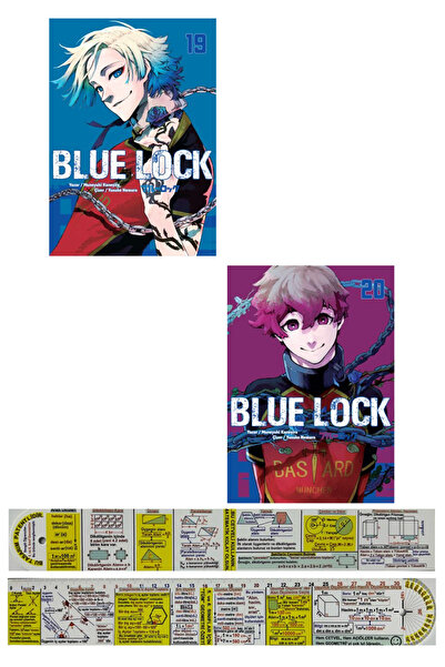 Komik Şeyler Blue Lock 19-20. Ciltler Manga Seti + Mat. Öğreten Cetvel