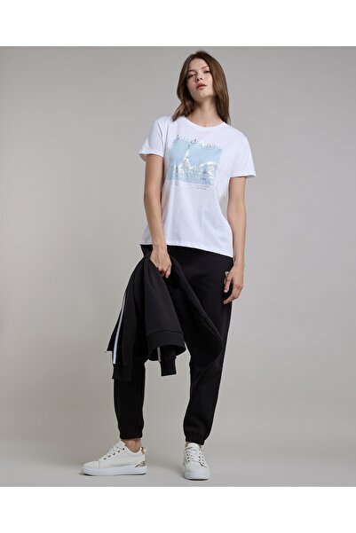 R&B Printed T-Shirt with Crew Neck and Short Sleeves