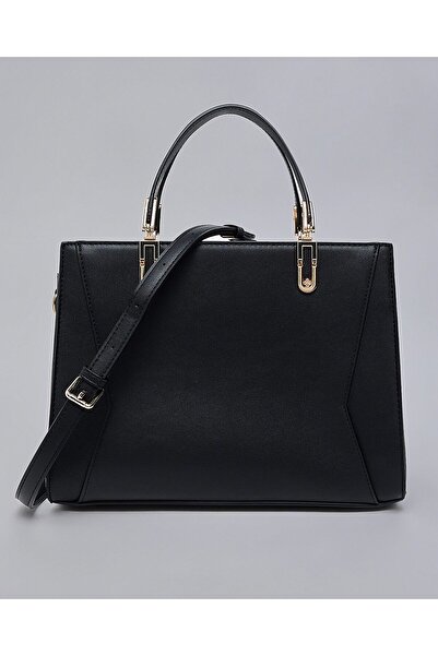 R&B حقيبة سرج نسائية سوداء ذات غطاء