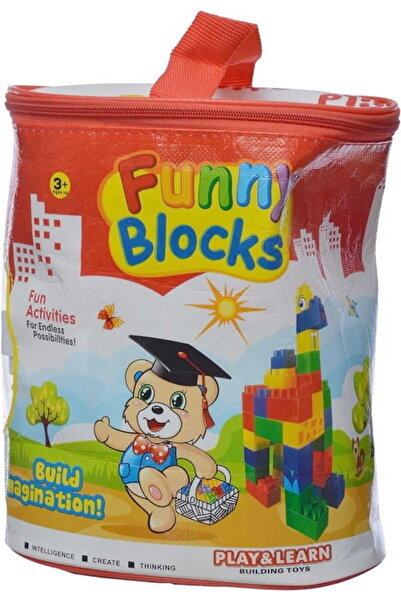 Doris Set of 56 soft plastic building blocks in storage bag Educational Funny Block Toys Pa