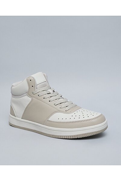 R&B Sand Men's Color Block High Top Sneakers
