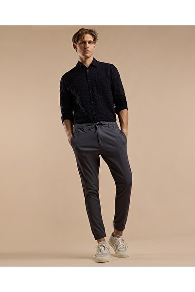 R&B Solid Jogger Pants with Drawstring Waist