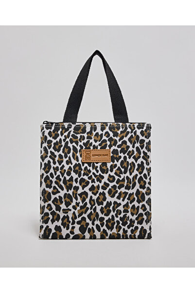 R&B Brown Unisex Animal Patterned Lunch Bag