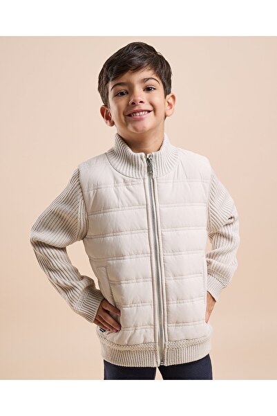 R&B Quilted Jacket with Zipper Closure