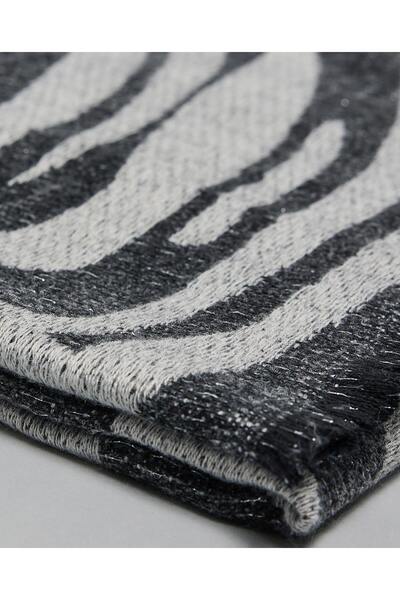 R&B Black Women's Animal Patterned Scarf