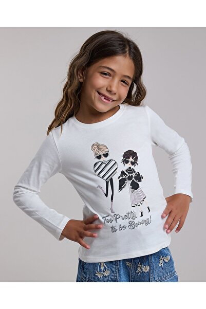 R&B Printed T-Shirt with Crew Neck and Long Sleeves