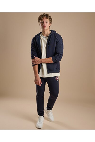 R&B Solid Hooded Jacket with Zipper Closure