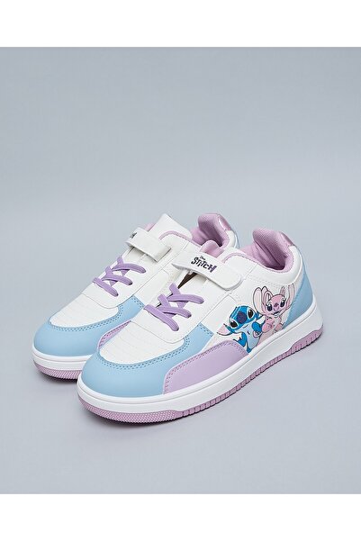 R&B Stitch & Angel Printed Velcro Closure Sneakers