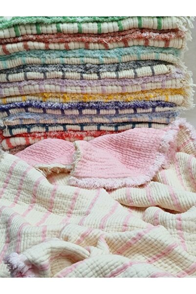 Yada Baby 100% Cotton 8 Layer Multi Muslin Baby Kids Blanket – XL (120X100 cm) Pink