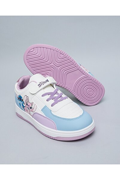 R&B Stitch & Angel Printed Velcro Closure Sneakers