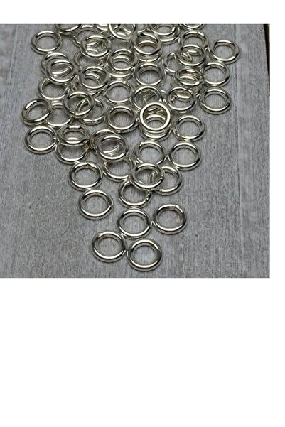 312 KONSEPT Ποιοτικός Χοντρός Δακτύλιος Στερέωσης 100 τμχ - 6 χιλιοστά επινικελωμένος, Δακτύλιος σύνδεσης κοσμημάτων, πάχος 1 χιλιοστά