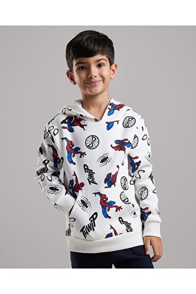 R&B هودي سبايدر مان برقبة دائرية وأكمام قصيرة