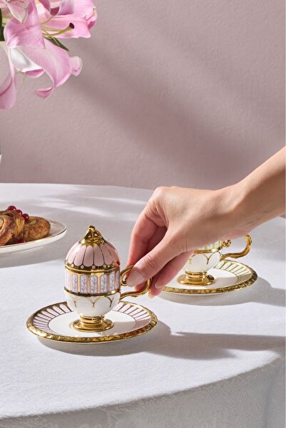 Karaca Faberge Egg Flowers 2-Person Coffee Cup 70 ml