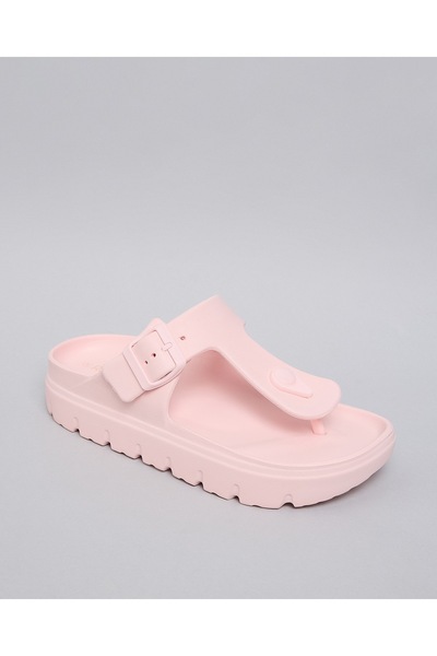 R&B صندل مريح للنساء باللون الوردي