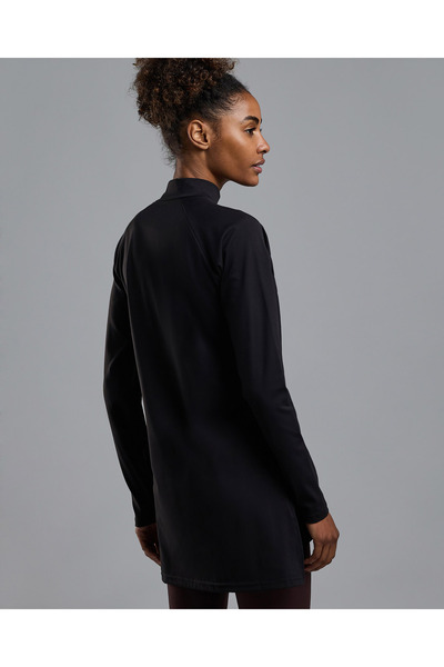 R&B Typography Print Active Top with Crew Neck and Long Sleeves