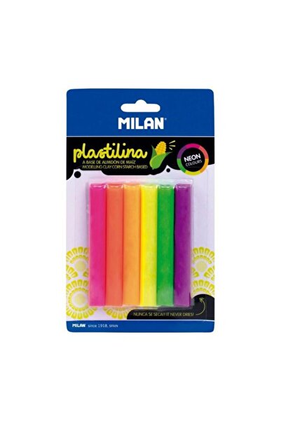 Milan Pastă de modelat, 6 culori neon, greutate 70 g