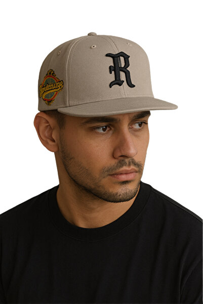 HatClub Exclusive قبعة هيب هوب للرجال من القطن قابلة للتعديل من الخلف مع حرف ...