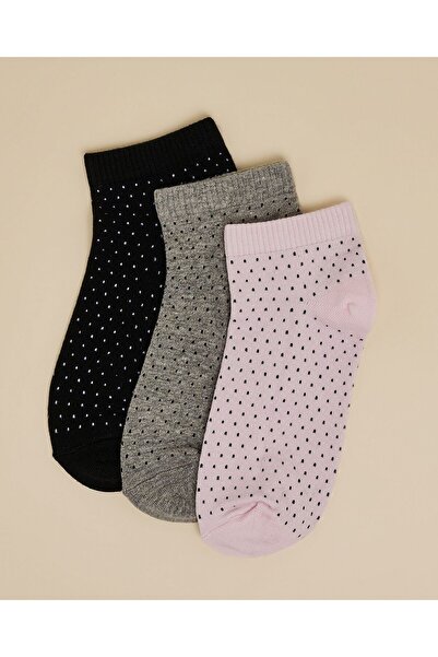 R&B جوارب نسائية مطبوع للكاحل، عبوة من 3 قطع