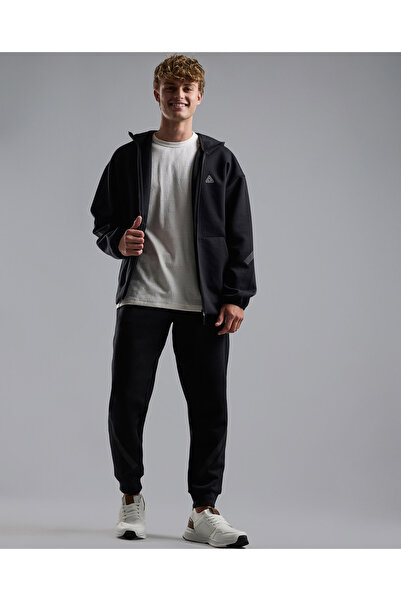 R&B Logo Detail Hooded Jacket with Long Sleeves