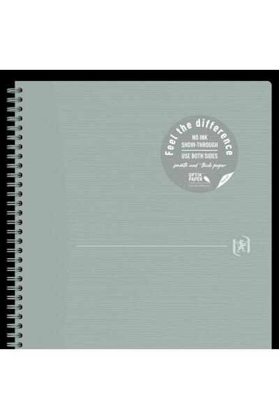 Oxford Notebook Origins, A4+, 70 Sheets, Optik Paper 90g/m², Personal Info, Grid Format, Color Grey