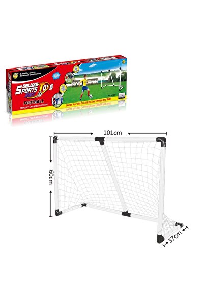 Doris Set poarta de fotbal din metal 101cm x 60cm x 37cm cu mingie si pompa incluse,plasa si accesor