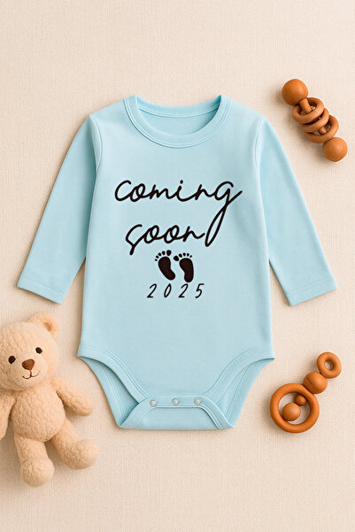 SVART WEAR بدلة أطفال لطيفة مطبوعة عليها نص مع أزرار كبس