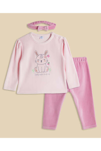 R&B Embroidered Clothing Set with Headband