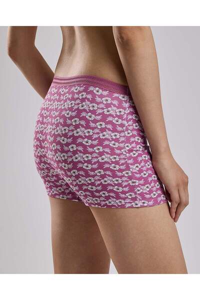 R&B Mauve Women's 3 Pack Printed Boxer Briefs