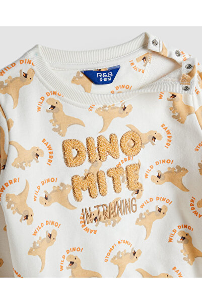 R&B Ivory Boy Embroidered Sweatsuit Set