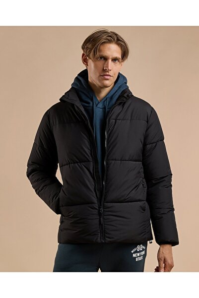 R&B سترة مبطنة منفوخة مع سحاب للإغلاق