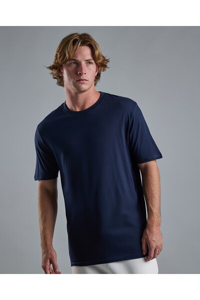 R&B تي شيرت سادة برقبة دائرية وأكمام قصيرة