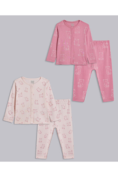 R&B مجموعة ملابس مطبوع متعددة للبنات حديثي الولادة