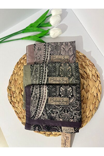 BELİNDA Luxury Pamuk Vual Şal Etnik Desen