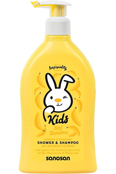 Sanosan شامبو وجل استحمام للأطفال برائحة الموز، 400 مل