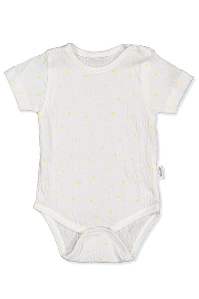 Bebetto قميص بودي سوت قصير الأكمام من سوبريم (ميني هارت) أصفر