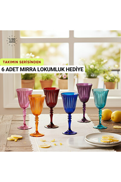 AKDEN STORE Crystal Decor Handcrafted Tall Goblet, Glass