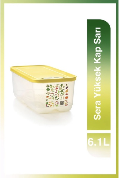 Plus Sera Kap 6,1 LT- Yüksek Gövdeli Saklama Kabı/ Sarı