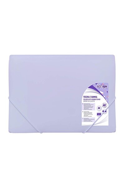 Strigo A4 folder with elastic, lilac pastel SF043