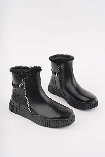 Madam Tarz Cizme din shearling cu fermoar Stark-712