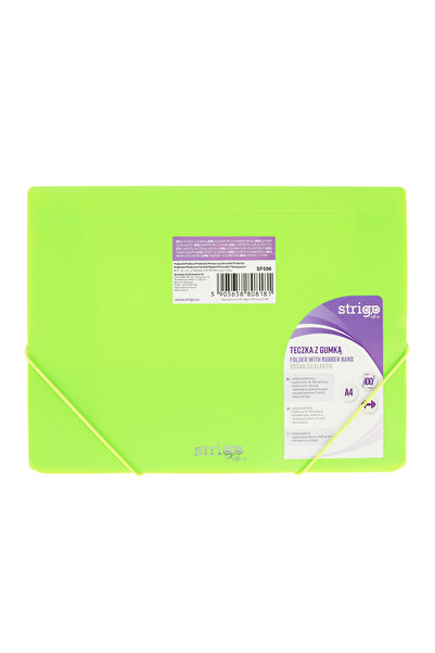 Strigo Mapa plastic A4, banda elastica, neon verde SF096