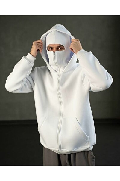 Flaubert Unisex Snow Masked Ninja Hoodie 3-Ply Thick Zippered