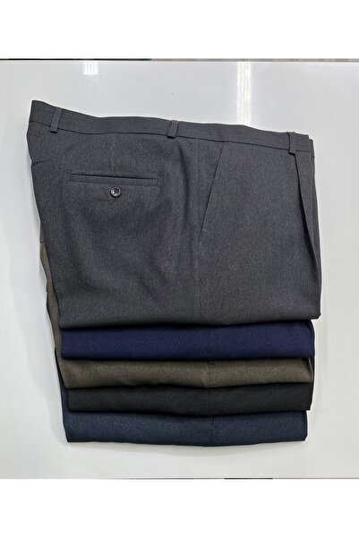 BugıStar SONBAHAR - KIŞLIK KUMAŞ PANTOLON.RAHAT KALIP ,PİLELİ ,ASTARLI ,BABA PANTOLONU. LACİVERT