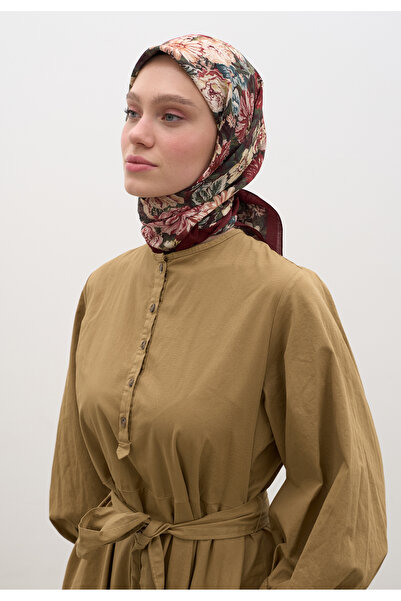 Fresh وشاح جوديث ديسن من القطن والفسكوز باللون العنابي