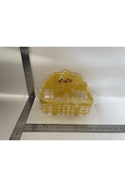 Flippy Napkin and Towel Holder, PP Plastic, Adhesive Mounting, Duckling Pattern, 13x19x12 cm, Yellow